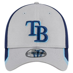 Tampa Bay Rays New Era Visor Trim 39THIRTY Flex Hat - Gray/Navy Hats