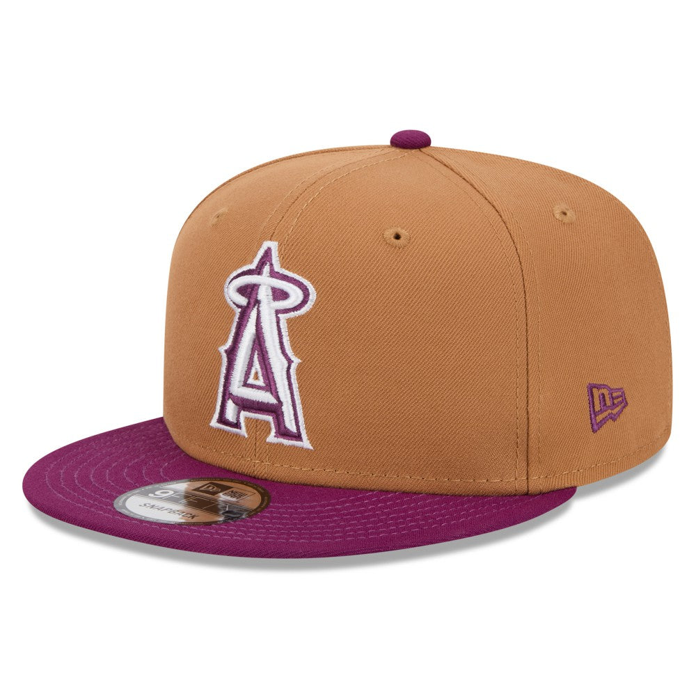 Los Angeles Angels New Era Color Pack Two-Tone 9FIFTY Snapback Hat - Brown/Purple Hats
