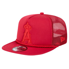 Los Angeles Angels New Era Tone Foam Meshback Golfer Snapback Hat - Red Hats