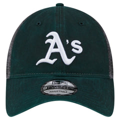 Athletics New Era Team Slick Trucker 9TWENTY Adjustable Hat - Green Hats
