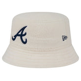 Atlanta Braves New Era Women's Chrome Cozy Bucket Hat - White Hats