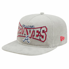 New Era Atlanta Braves Gray Corduroy Golfer Snapback Hat Hats