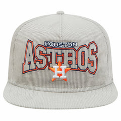 New Era Houston Astros Gray Corduroy Golfer Snapback Hat Hats