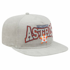 New Era Houston Astros Gray Corduroy Golfer Snapback Hat Hats