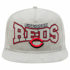 New Era Cincinnati Reds Gray Corduroy Golfer Snapback Hat Hats