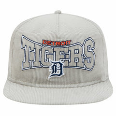 New Era Detroit Tigers Gray Corduroy Golfer Snapback Hat Hats