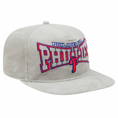 New Era Philadelphia Phillies Gray Corduroy Golfer Snapback Hat Hats