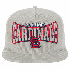 New Era St. Louis Cardinals Gray Corduroy Golfer Snapback Hat Hats