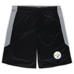 Pittsburgh Steelers Big & Tall Team Logo Shorts Black