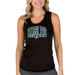 Philadelphia Eagles Concepts Sport Women's Marathon Racer Back Tank Top Black