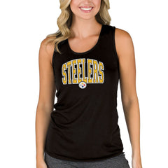 Pittsburgh Steelers Concepts Sport Women's Marathon Racer Back Tank Top Black