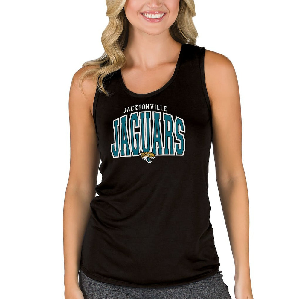 Jacksonville Jaguars Concepts Sport Women's Marathon Racer Back Tank Top Black