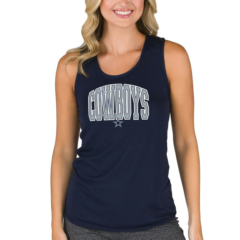 Dallas Cowboys Concepts Sport Women's Marathon Racer Back Tank Top Navy