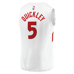 NBA Immanuel Quickley Toronto Raptors Fast Break Player Jersey - Association Edition - White