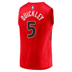 NBA Immanuel Quickley Toronto Raptors Youth Fast Break Player Jersey - Icon Edition - Red
