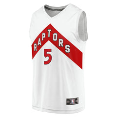 NBA Immanuel Quickley Toronto Raptors Youth Fast Break Player Jersey - Association Edition - White