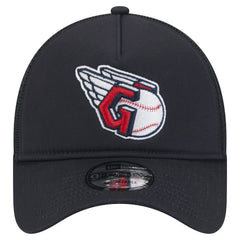 Cleveland Guardians New Era 9FORTY A-Frame Trucker Adjustable Hat - Navy Hats