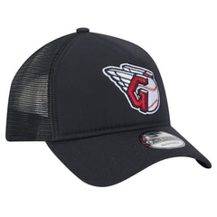 Cleveland Guardians New Era 9FORTY A-Frame Trucker Adjustable Hat - Navy Hats