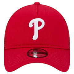 Philadelphia Phillies New Era 9FORTY A-Frame Trucker Adjustable Hat - Red Hats