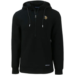 Minnesota Vikings Cutter & Buck Primary Mark Roam Eco Recycled Half-Zip Pullover Hoodie Black