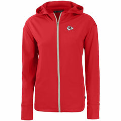 Kansas City Chiefs Cutter & Buck Women's Primary Mark Daybreak Eco Recycled Full-Zip Hoodie Red