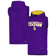 Minnesota Vikings MSX by Michael Strahan Captain Sleeveless Hoodie T-Shirt Purple