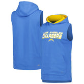 Los Angeles Chargers MSX by Michael Strahan Captain Sleeveless Hoodie T-Shirt Powder Blue