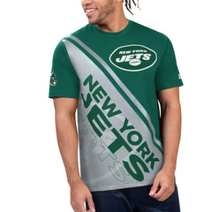 New York Jets Starter Finish Line Extreme Graphic T-Shirt Green/White