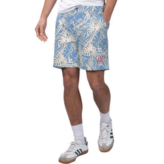 New York Giants Margaritaville Sandwashed Monstera Print Amphib Shorts Royal