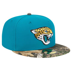 New Era Jacksonville Jaguars Teal Active Two-Tone Camo 59FIFTY Fitted Hat
