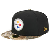 New Era Pittsburgh Steelers Black Active Two-Tone Camo 59FIFTY Fitted Hat