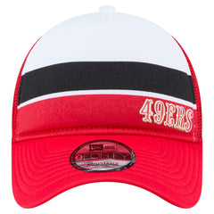 San Francisco 49ers New Era Sport Night Color Block 9FORTY A-Frame Trucker Adjustable Hat White/Scarlet