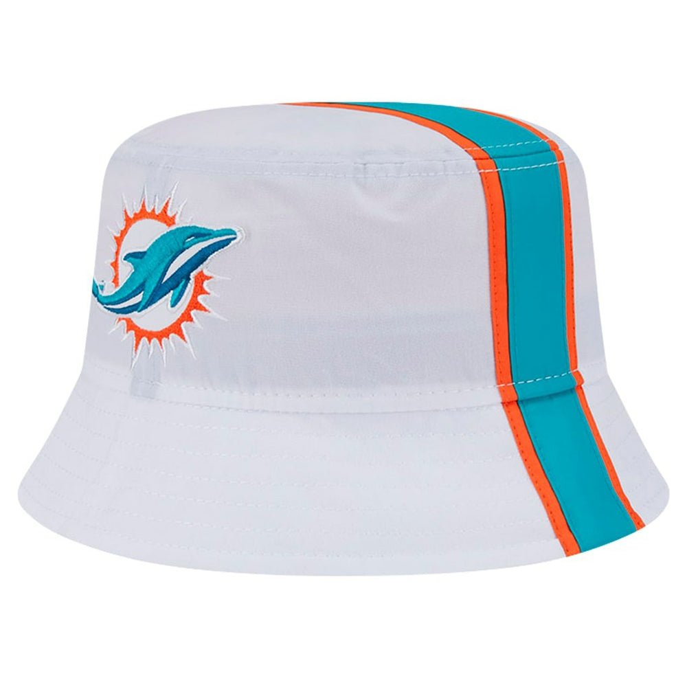 Miami Dolphins New Era Helmet Bucket Hat White