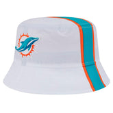 Miami Dolphins New Era Helmet Bucket Hat White