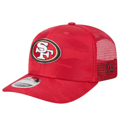 San Francisco 49ers New Era Adventure Camo Trucker 9SEVENTY Stretch-Snap Adjustable Hat Scarlet