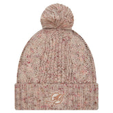 Miami Dolphins New Era Women's Trendy Tone Cuffed Knit Hat with Pom Stone