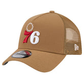 Philadelphia 76ers 9FORTY A-Frame Trucker Adjustable Hat Tan