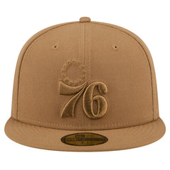 Philadelphia 76ers 59FIFTY Fitted Hat Tan