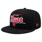 Miami Heat Throwback Display Corduroy 9FIFTY Snapback Hat Black