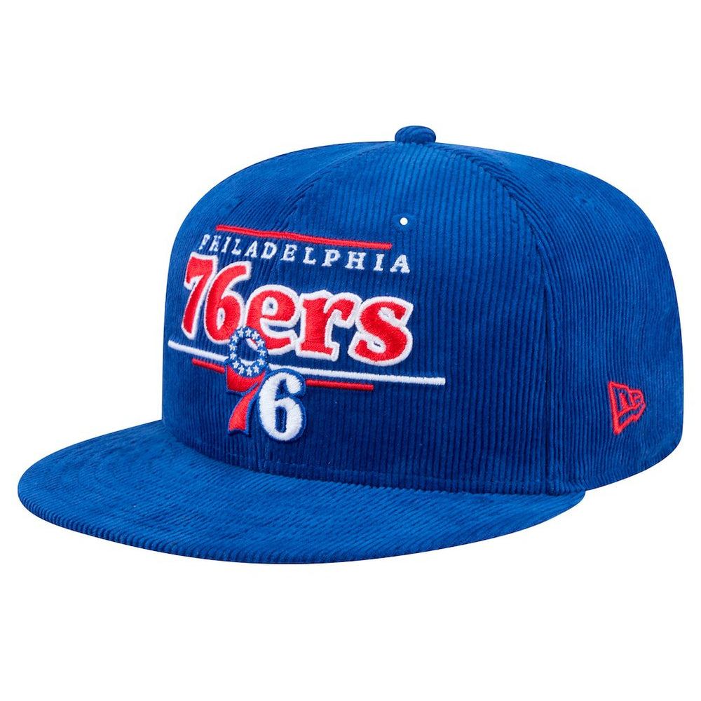 Philadelphia 76ers Throwback Display Corduroy 9FIFTY Snapback Hat Royal