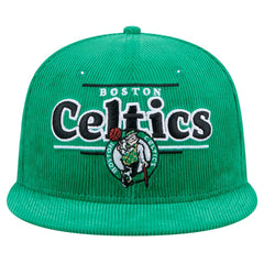 Boston Celtics Throwback Display Corduroy 9FIFTY Snapback Hat Kelly Green