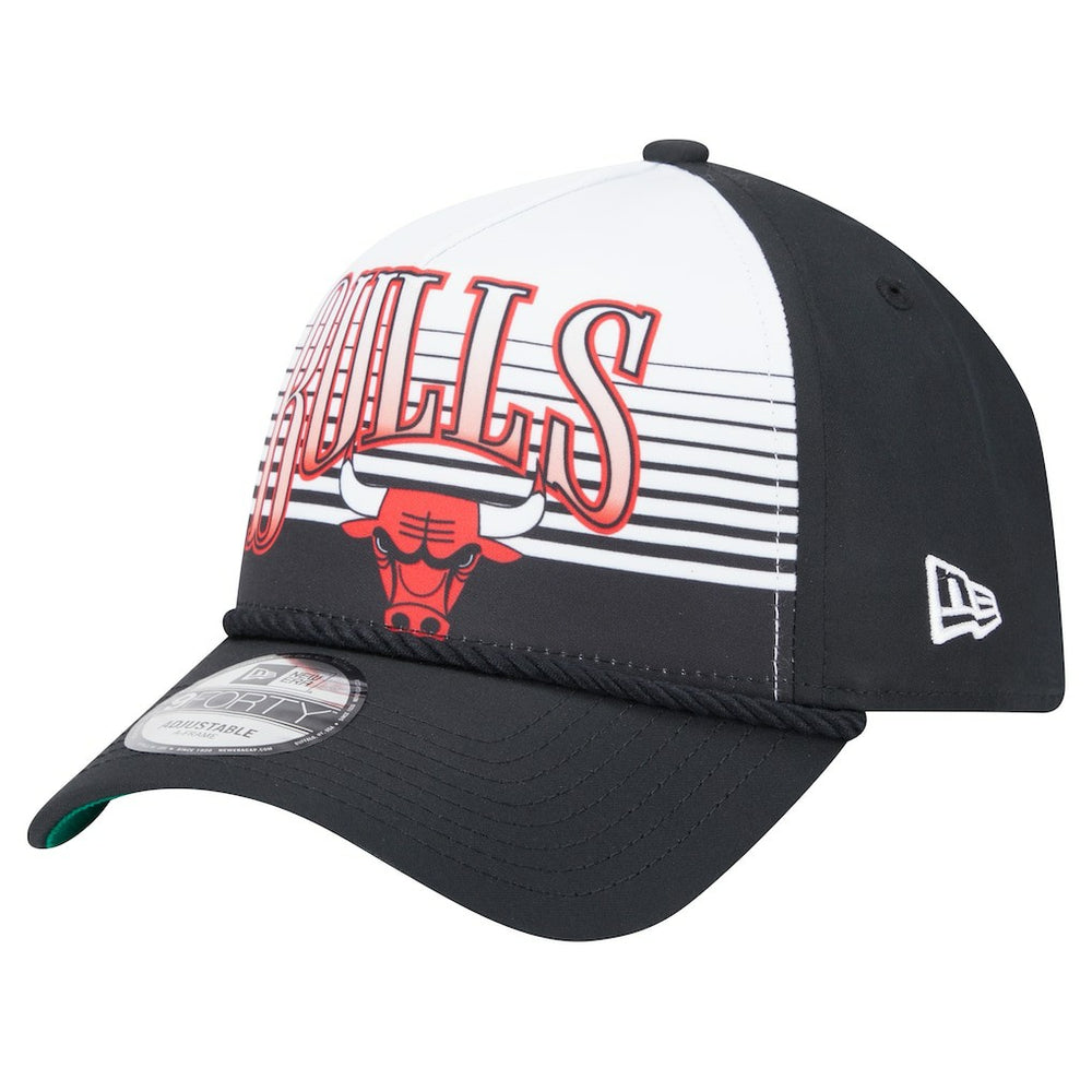 Chicago Bulls Black Throwback Gradient A-Frame 9FORTY Adjustable Hat