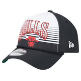 Chicago Bulls Black Throwback Gradient A-Frame 9FORTY Adjustable Hat