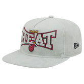 Miami Heat Throwback Corduroy Golfer Snapback Hat Gray