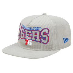Philadelphia 76ers Throwback Corduroy Golfer Snapback Hat Gray