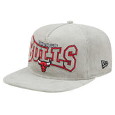 Chicago Bulls Throwback Corduroy Golfer Snapback Hat Gray