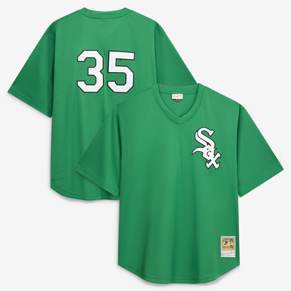 MLB Frank Thomas Chicago White Sox Profile Big & Tall Cooperstown Collection Mesh Batting Practice Jersey - Kelly Green