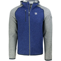 New York Giants Cutter & Buck Mainsail Full-Zip Hooded Jacket Heather Royal