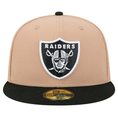Las Vegas Raiders New Era Logo Main 59FIFTY Fitted Hat Tan