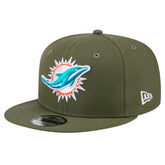Miami Dolphins New Era Main 9FIFTY Snapback Hat Olive